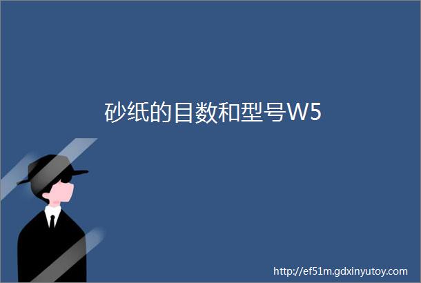 砂纸的目数和型号W5